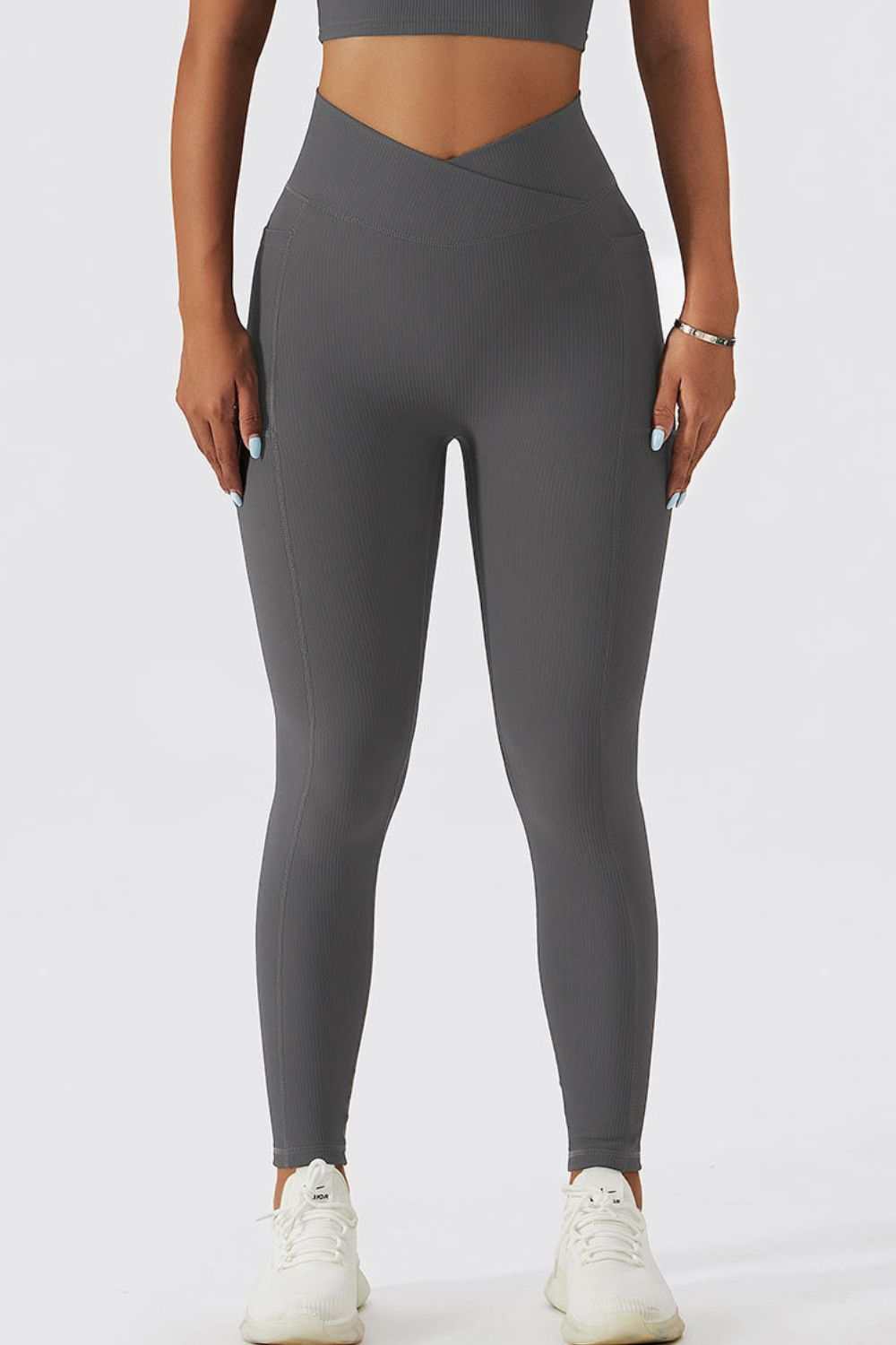 Basic Bae Crossover Waist Active Leggings - Norie Rae