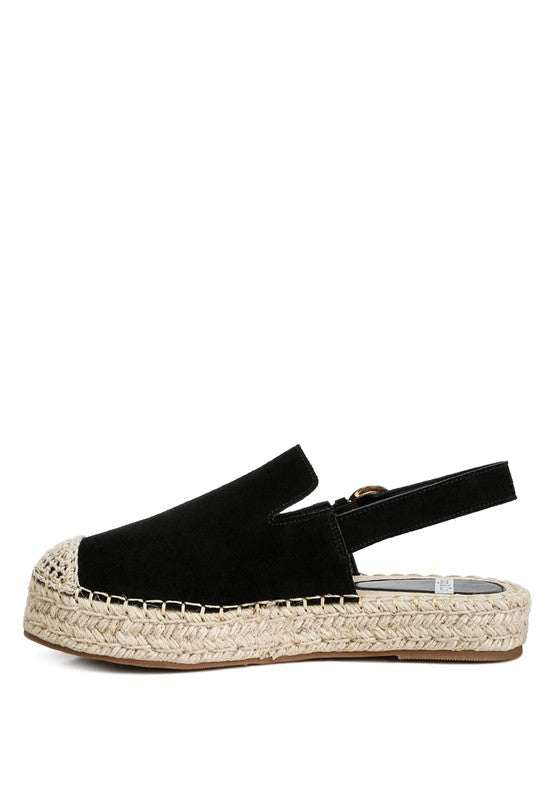 Affie Suede Slingback Strap Espadrilles