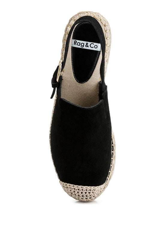 Affie Suede Slingback Strap Espadrilles