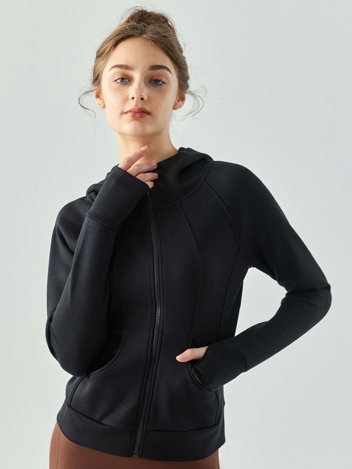 Zip Up Hooded Active Outerwear