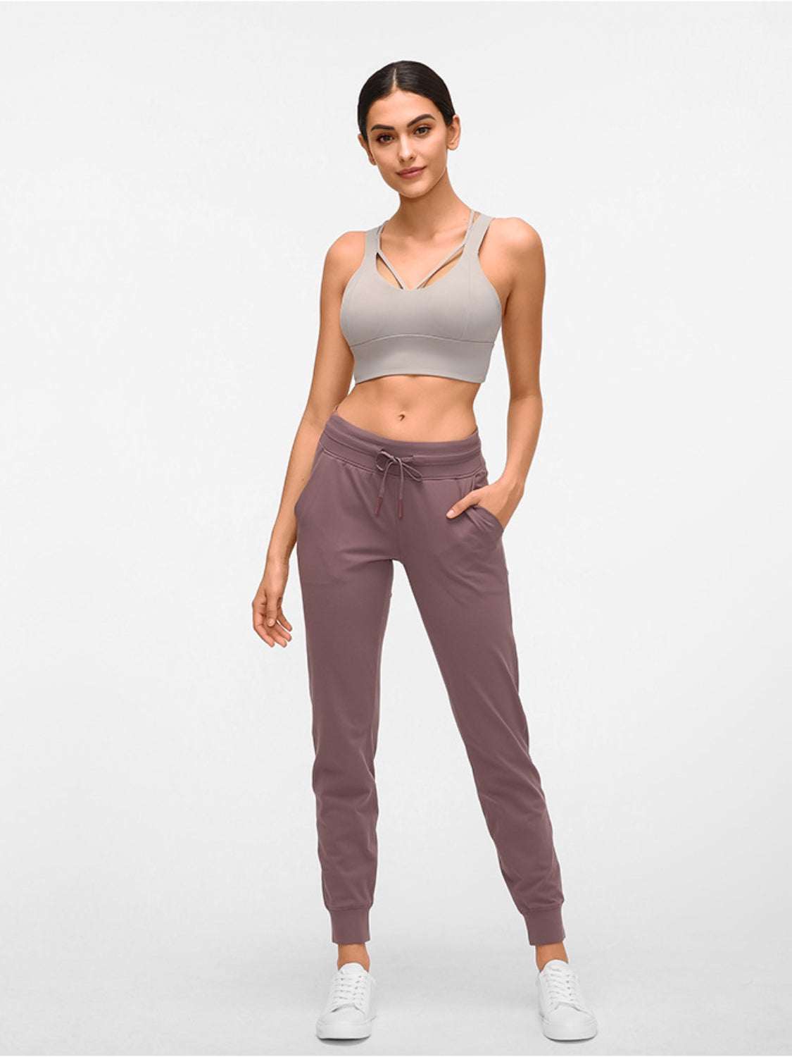 Double Take Tied Joggers with Pockets