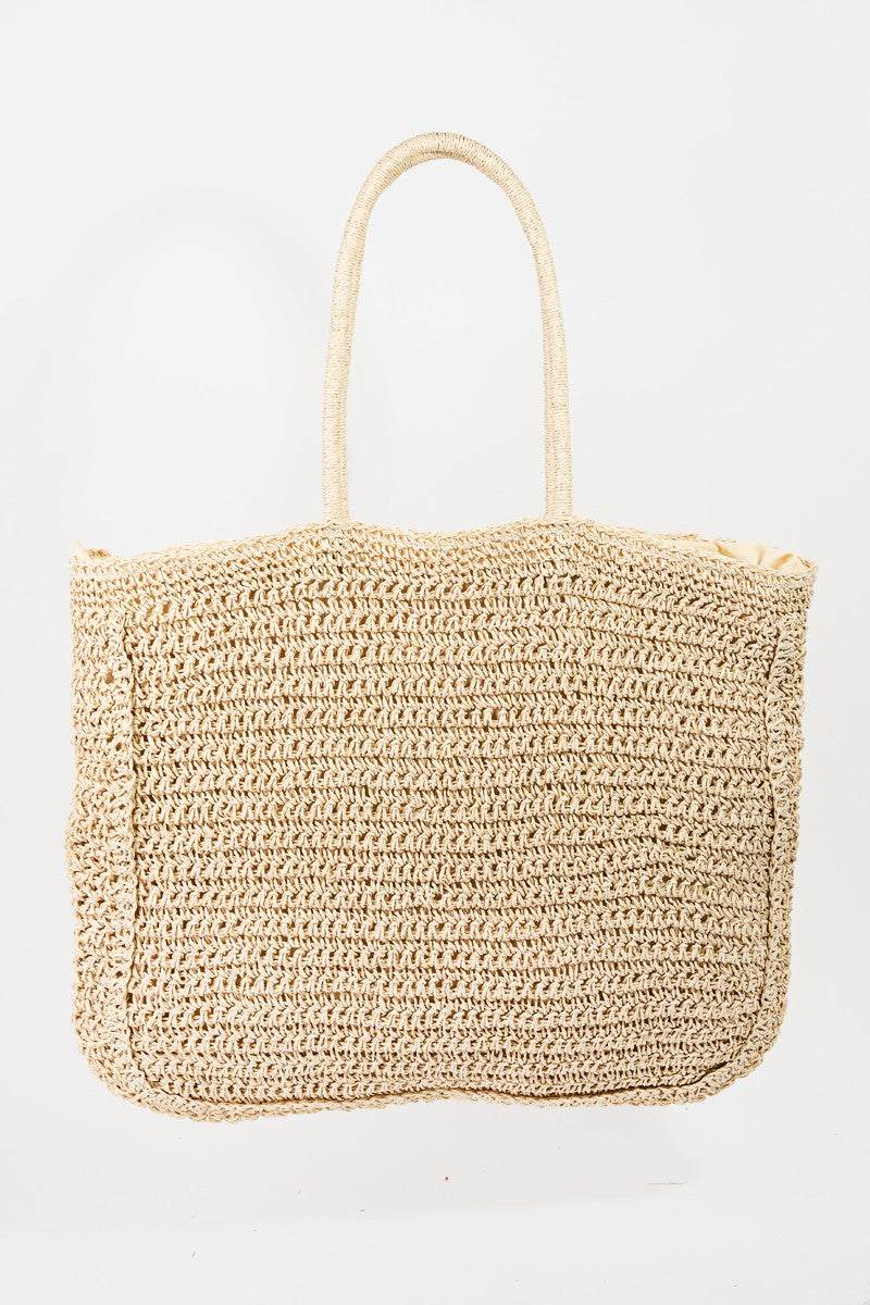 Fame Flower Braided Tote Bag