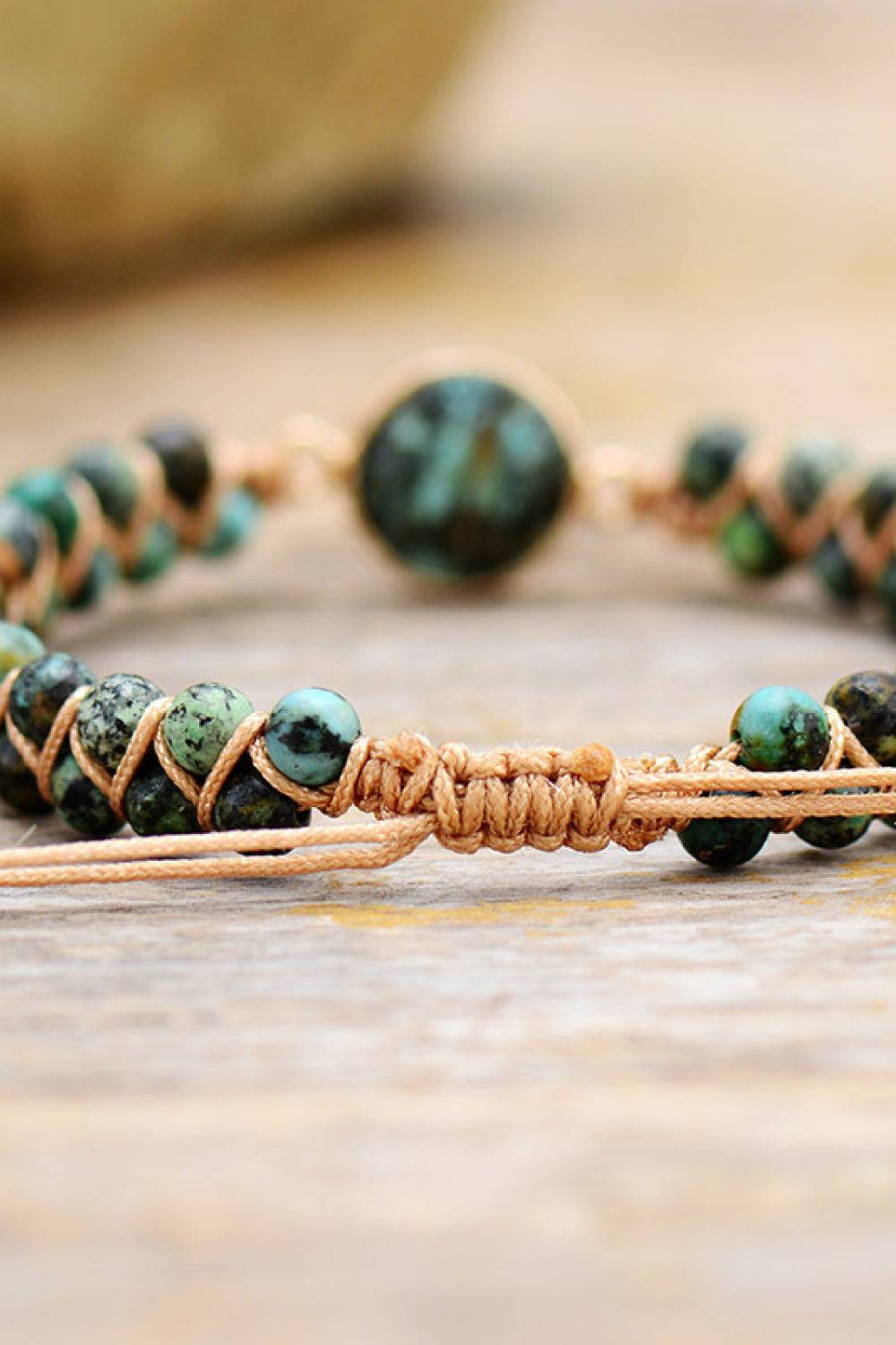 Handmade Beaded Copper Bracelet